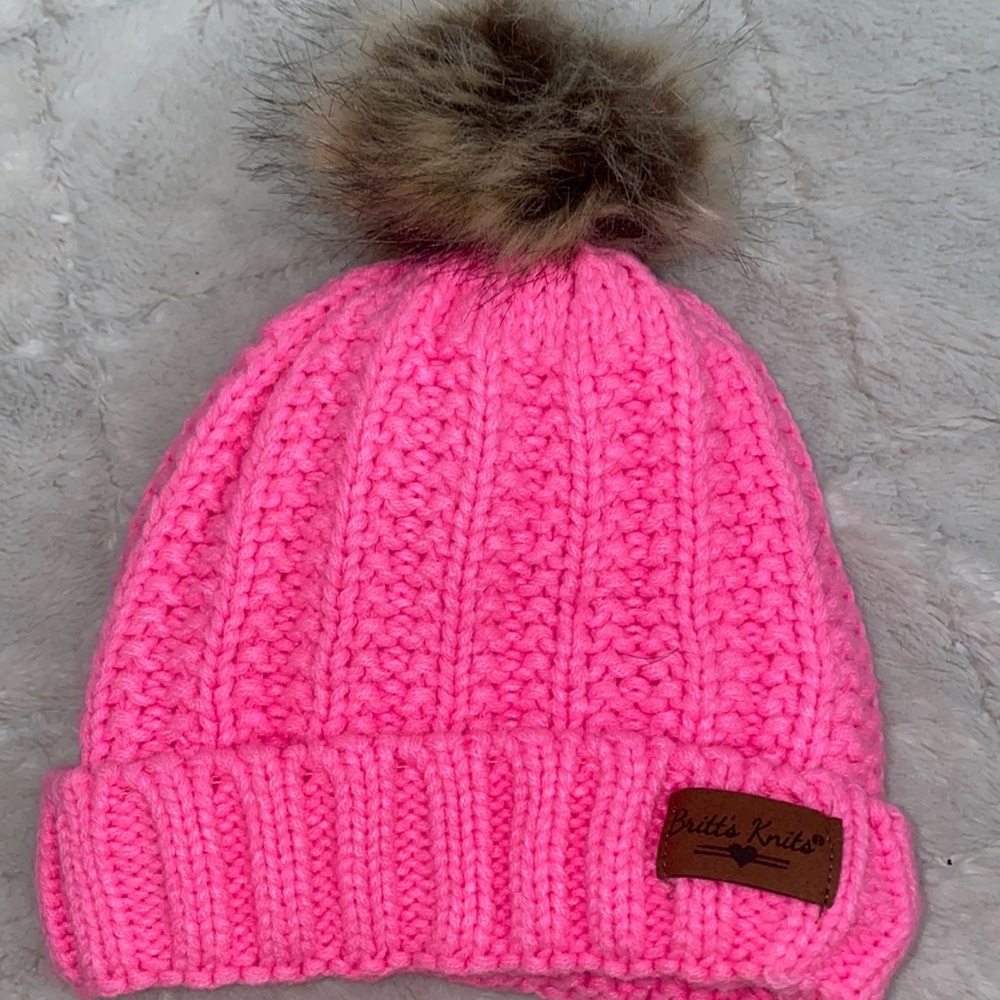 Pink Furball beanie